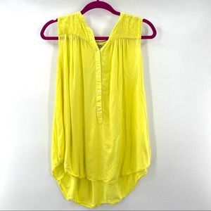 Anthro Holding Horses Yellow Sleeveless Blouse